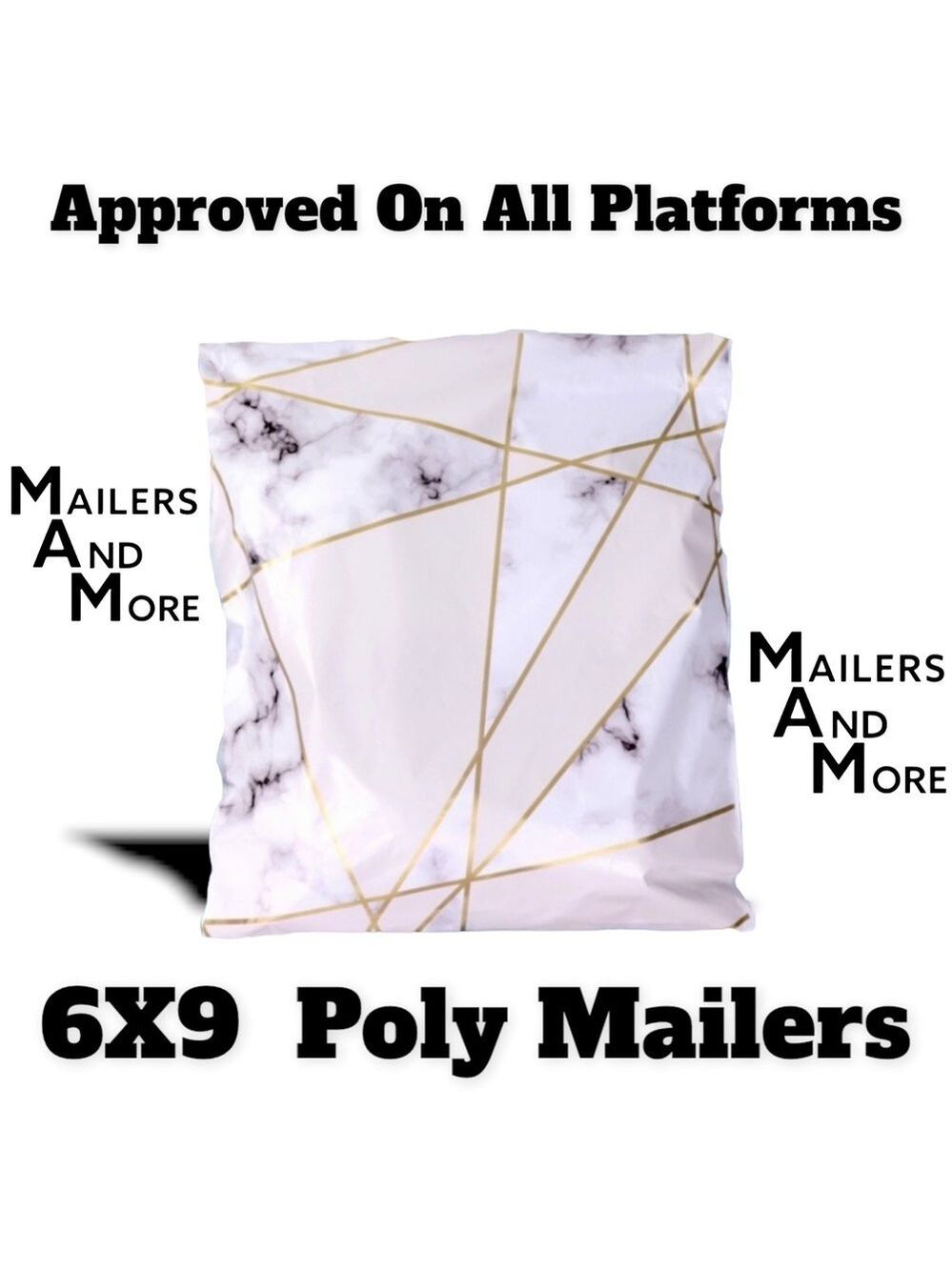 25 6X9 Poly Mailers Marble Shipping Envelopes PRICE IS FIRM - Picture 4 of 8